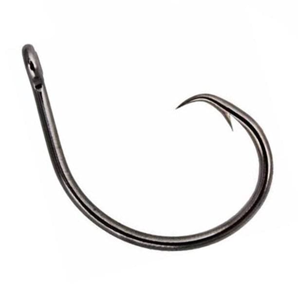 Reaction Tackle Circle Hooks - High Carbon Steel Fishing Hooks for Catfish, Bass and Saltwater Fishing - Sharp Offset Inline Point, Corrosion Resistant Black (25-Pack) - size: #7/0