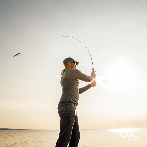 TRIKA 3X Carbon Rod Carbon Weave Rod for Extra Sensitive Vibration | Longer Casting | Lightweight Freshwater Fishing Pole - style: Casting 7' Lite/Fast 1pc.