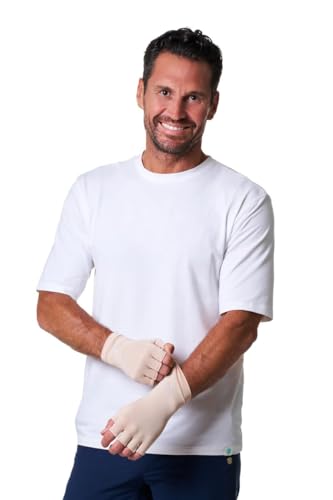 Coolibar Fingerless UV Sun Gloves - UPF 50+ Sun Protection - Ouray - color: Beige, size: Small