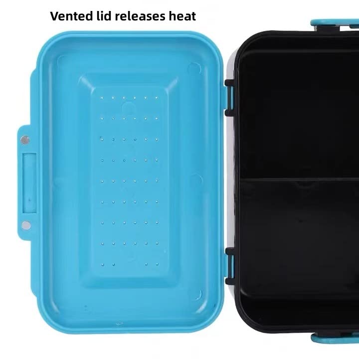 2PCS Worm Bait Holder, Bait Storage Box, Fishing-Accessories Boxes Storage Containers (Blue)