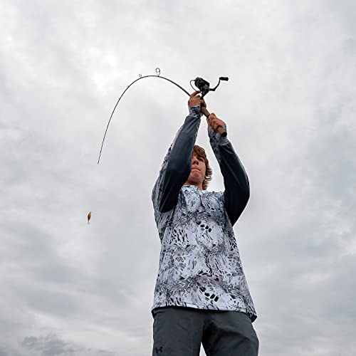KastKing Spartacus II Fishing Rods - IM6 Graphite Blanks Casting & Spinning Rods, 2-Piece Rods with Extra Tip Section, PTS Power Transition System, KastFlex Technology, Rubber Cork Handle - size: 6'2"- M- Fast (2pcs+ Extra Tip), style: Spinning