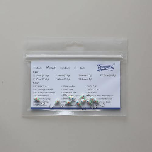 10 Pieces 3.0-6.0mm Teardrop Tungsten Ice Jig - color: SP01 Pearl White Wonderbread Glow, size: TIJ02 3MM 10PCS