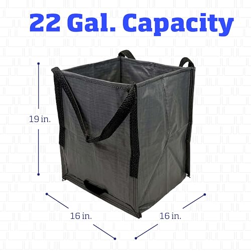 DURASACK Heavy Duty Storage Tote Bag 22-Gallon, Gray | Rugged Woven Polypropylene Moving Bag, Reusable Self-Standing Design, Holds up to 500 Pounds - color: Gray, size: Single