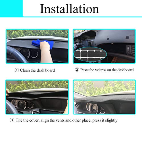 Dash Cover Mat Pad Custom Fit for Toyota Camry 2007 2008 2009 2010 2011 Dashboard Cover Carpet Cap Protector (Dark Brown) Y27 - color: 07-11 Brown