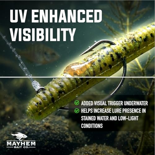Liquid Mayhem Squid Fish Attractant Gel 60 ml / 2 oz · 60 Uses – Real Anchovy Bait & Aminos | UV-Enhanced Long-Lasting Gel – All Lure Types - size: 3-Pack