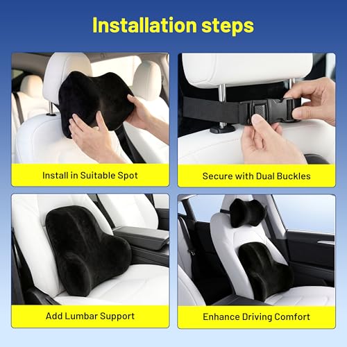 Car Pillow for Hyundai Palisade,Car Neck Pillow,Lumbar Support Pillow for Car,Memory Foam Pillow,Ergonomic Pillow,Adjustable and Washable,Car Essentials for Long Trips,Car Accessories,Suede,1 Set - size: Hyundai