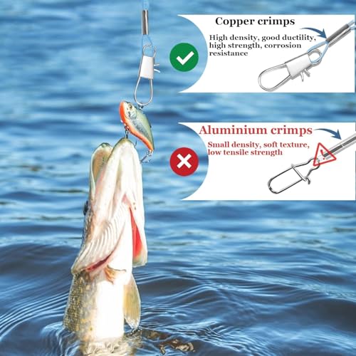 YOTO Fishing Leaders,Saltwater Tackle Rig with Swivels Snap, High-Strength Fishing Wire Gear Equipment for Lures Bait Or Hooks,1Arm and 2Arm - color: Blue Nylon Leaders, style: 1arm,12pack