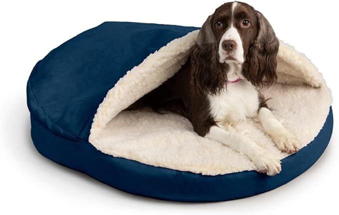 Snoozer Luxury Orthopedic Cozy Cave Pet Bed, Sapphire - Small
