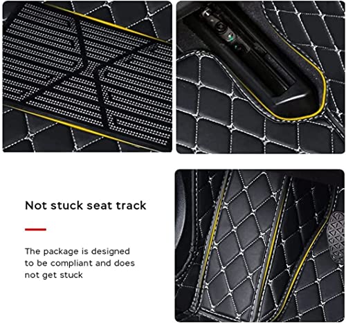 MELKEN Custom Fit Leather Car Floor Mats for 95% of Cars Full Coverage Floor Liners Car Mats (Beige) - color: Beige