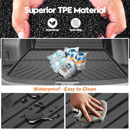 KUST Cargo Trunk Mat for Honda Passport 2026, Rear Cargo Liner for Passport Accessories All Weather TPE Rubber Car Mat Raised Edge - style: Passport 2026 │ Trunk Mat