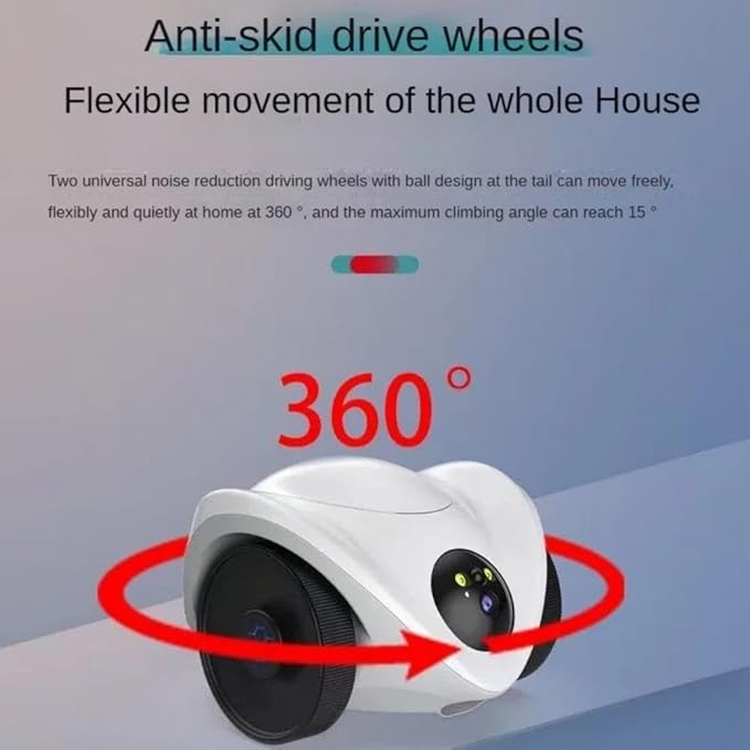 Pet Robot Camera 2MP HD WiFi Cameras Motion Detection Two Way Audio Indoor Dog Treat Camera Dispenser Feeder for Home Security(Camera Add 32G Card)