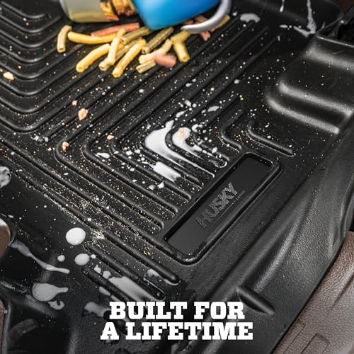 Husky Liners Weatherbeater Floor Mats | Fits 2007-2014 Chevrolet Suburban 1500 & GMC Yukon XL1500; 2007-2013 Cadillac Escalade EXT & Chevrolet Avalanche | Front & 2nd Row, 3-pc Black - 98261
