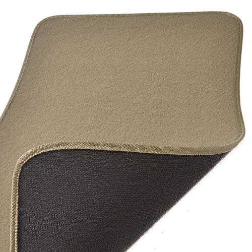 Motor Trend Premium Inter-Lock Backing Carpet Car Floor Mats - Front & Rear, Thick & Durable Auto Protection, Fits Most Cars Truck SUV Coupe Sedan - color: Medium Beige