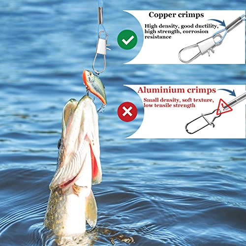 YOTO Fishing Leaders,Saltwater Tackle Rig with Swivels Snap, High-Strength Fishing Wire Gear Equipment for Lures Bait Or Hooks,1Arm and 2Arm - color: Blue Nylon Leaders, style: 2arm,24pack