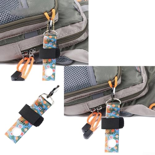 2 Pack Fly Fishing Floatant And Sinkant Bottle Holder With Karabiner Clip, Nylon Webbing Strap For Waistcoat Or Jacket, Brook Trout designs Accessories For Anglers