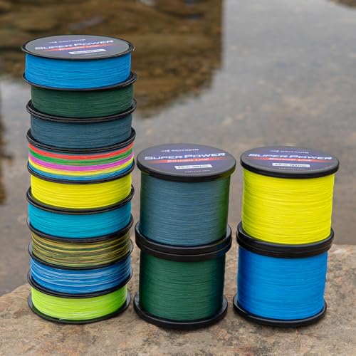 KastKing SuperPower Braided Fishing Line - Abrasion Resistant Braided Lines – Incredible Superline – Zero Stretch – Smaller Diameter – A Must-Have! - color: X4-Low-Vis Gray, size: 6LB(300 Yds)