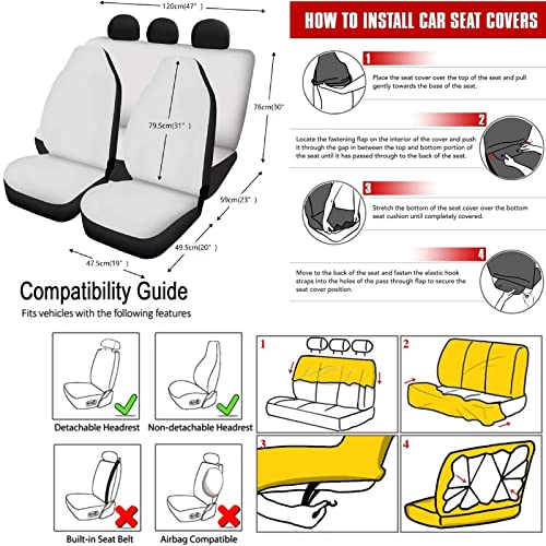 Bohemian Flower Dragonfly Car Seat Covers for Women Men,11pcs Dragonfly Auto Seat Covers for Front Back+ Steering Wheel Cover+Keychain+Cup Coaster+Lipstick Holder Keychain for Most Cars - color: Bohemian Flower Dragonfly