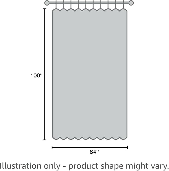 Room Divider Curtains for Ceiling Track Rod, 8.3 ft Wide x 7 ft Tall, 1 Panel