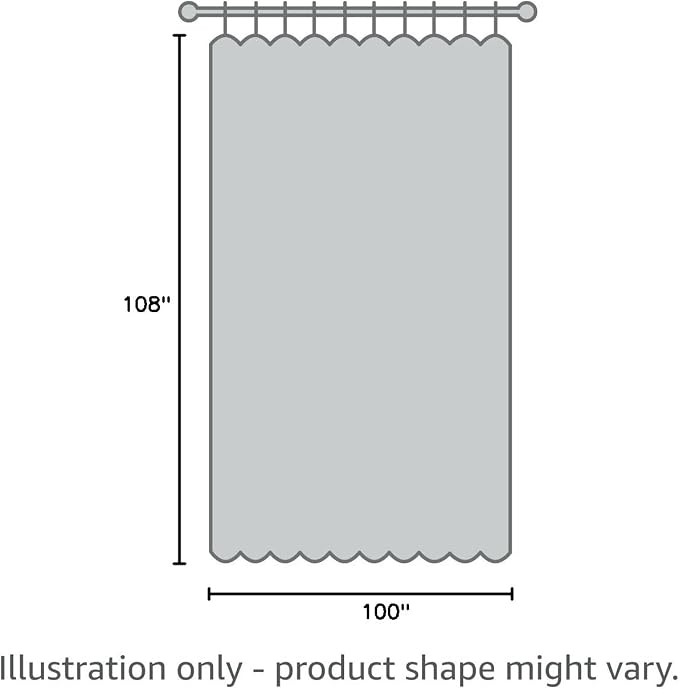 Room Divider Curtains for Ceiling Track Rod, 8.3 ft Wide x 9 ft Tall, 1 Panel