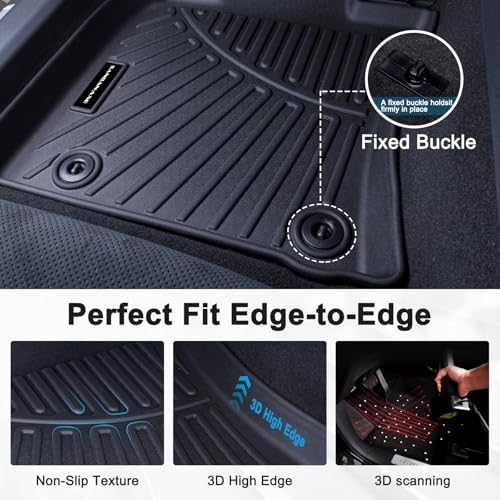 Weatherbeater Heavy-Duty All-Weather Floor Mats - Custom Fit for 2015-2021 Ford Transit 150/250/350/350HD w, Durable Floor Liners with Raised Edges Front Row 2pcs - size: 2015-21|Transit| floor mats