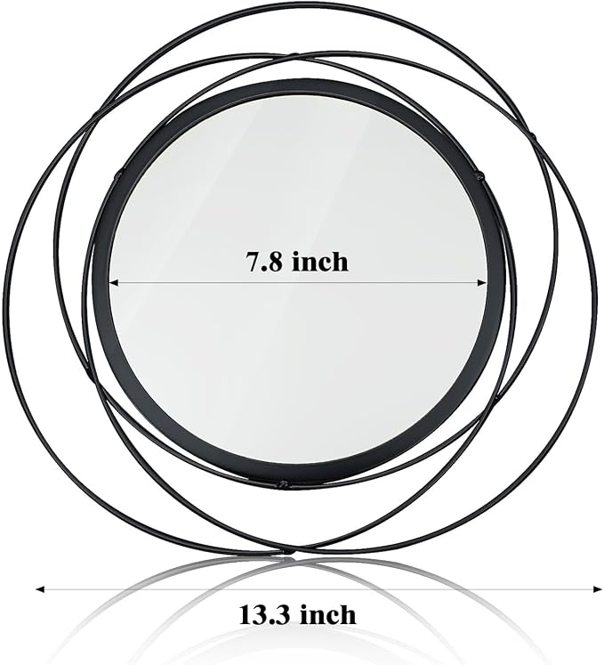 2 Set. Circle Mirrors for Wall Decor for Living Room Bedroom Bathroom Entryway