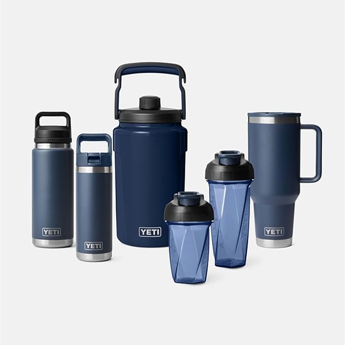 YETI Yonder Helimix Vortex Blender Shaker Bottle Holds up to 27oz | No Blending Ball or Whisk | USA Made | Portable Pre Workout Whey Protein Drink Shaker Cup | Dishwasher Safe, Rescue Red