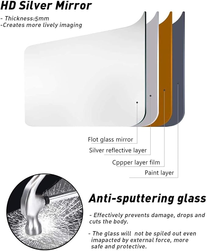 Full Length Mirror, Oval Wall Mounted Mirror, Wall Mirrors Full Length