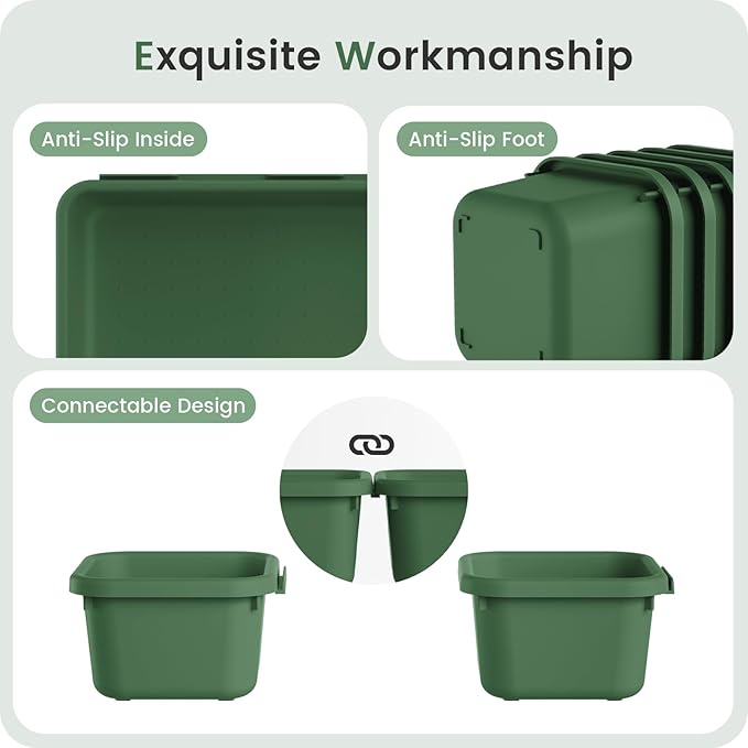 A-LuGei γπ°π²π£ππ¦ & 5 Size Tool Box Organizer Tray Divider Set,γArmy Greenγ Desk Drawer Organizer,Garage Organization and Storage Toolbox Accessories Rolling Tool Chest Cart WorkBench Small Part