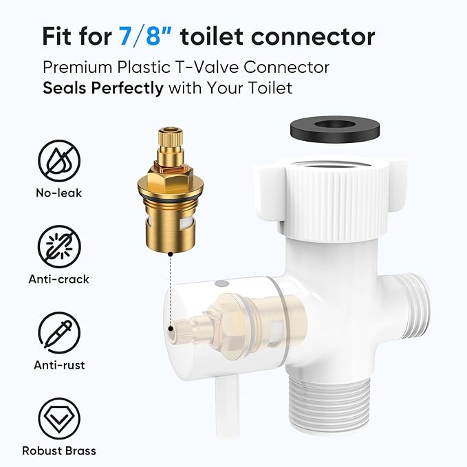 Arofa Bright White Bidet Sprayer for Toilet, Handheld Jet Sprayer Adjustable Water Pressure Muslim Shower with Bidet Hose, Bidets Faucet for Existing Toilets Cloth Diaper Spray for Baby/Feminine Wash
