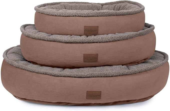 CAROLINA PET COMPANY Microfiber & Tipped Berber Comfy Cup Dog Bed - Sage, L