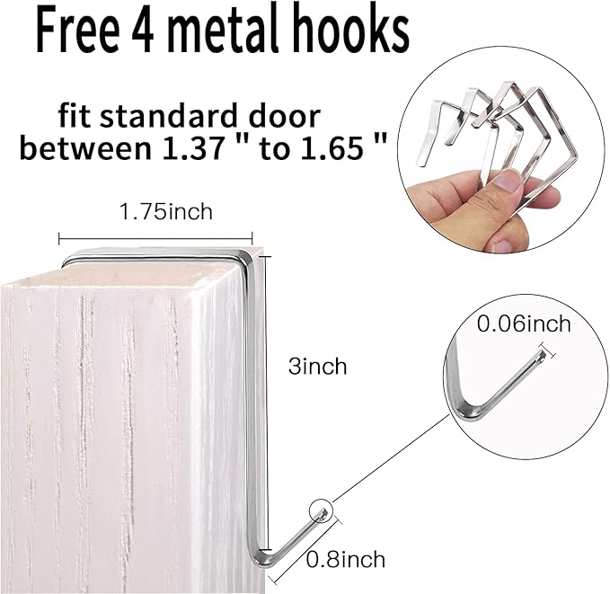 2 Pack Extra Large Hanging Crystal Clear Over Door Shoe Organizers, Closet Shoe Rack Organizer, 12+6 Pockets, 8 Hooks, Grey (59" x 21.6")