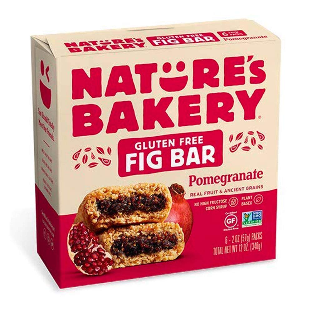 Nature’s Bakery Gluten Free Fig Bars, Raspberry, Real Fruit, Vegan, Non-GMO, Snack Bar, 1 box with 6 twin packs (6 twin packs)