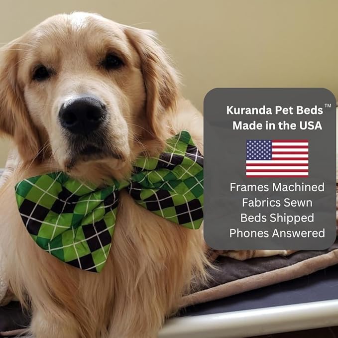 Kuranda Chewproof Elevated Pet Bed - Silver Aluminum - 30" x 20" - Sunsure Textilene - Birch