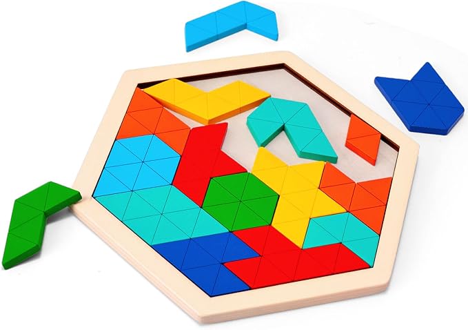 3 Otters Wooden Puzzle, with Guide Book | Educational Brain Teaser Game, Montessori Learning, Fine Motor Skills, Hand-eye Coordination