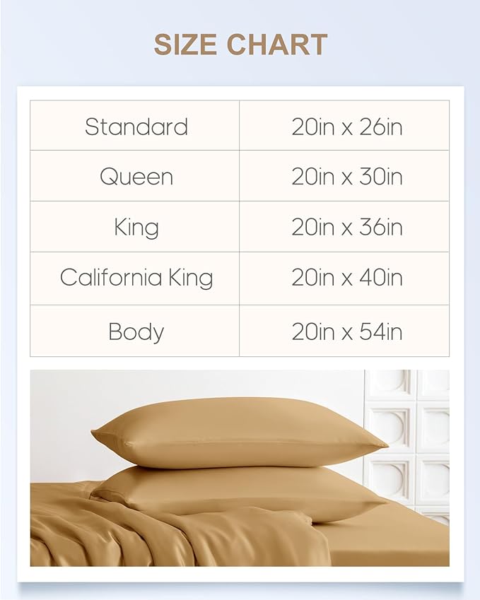 THXSILK Set of 2 100% Pure Mulberry Silk Pillowcases for Hair and Skin, 22 Momme Zipper Silk Pillow Case Standard Size, Real Silk Pillowcases with Zipper (Metallic Gold, Queen 20"x30")