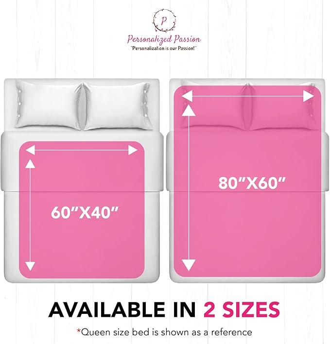 Personalized Passion Blankets with Custom Name & Initial Monogram - Super Soft and Cozy Fleece - Unisex Custom Blanket for Him and Her - 60x40 Inches - Grey