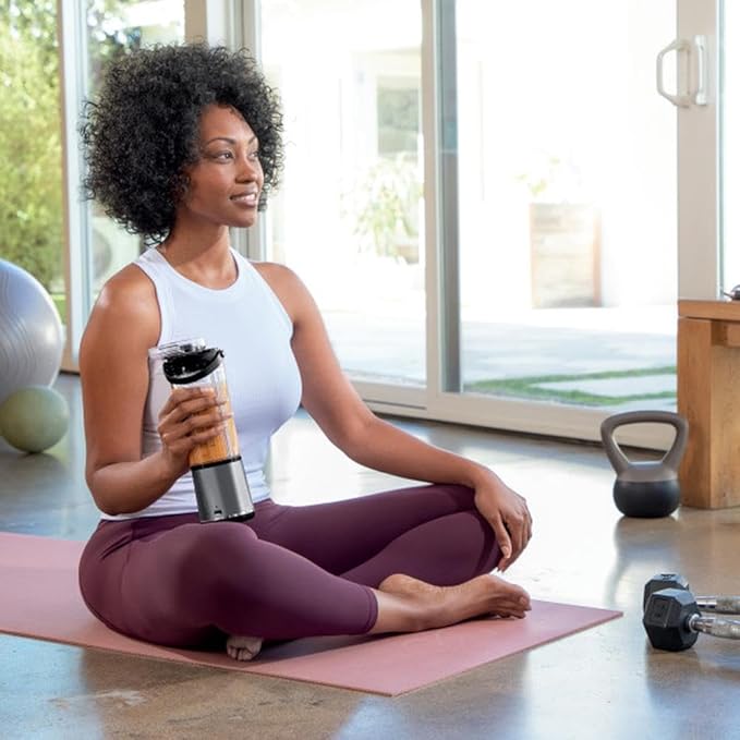 Ninja BC151BK Blast Portable Blender, Cordless, 18oz. Vessel, Personal Blender-for Shakes & Smoothies, BPA Free, Leakproof-Lid & Sip Spout, USB-C Rechargeable, Dishwasher Safe Parts, Black (Renewed)