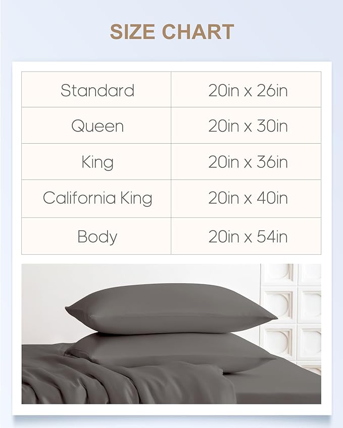 THXSILK Set of 2 Silk Pillowcases - 100% Pure Mulberry Silk - 22 Momme 6A+ High-Grade Fibers - Silk Pillowcases for Hair & Skin - King Size Pillow Case with Hidden Zipper - Dark Grey