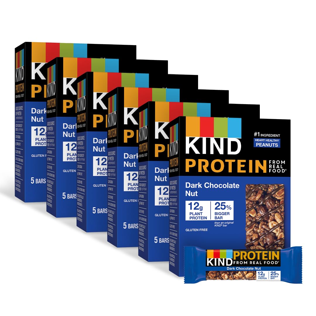 KIND Protein Bars, Crunchy Peanut Butter, Gluten Free, Healthy Snacks, 12g Protein, 12 Count