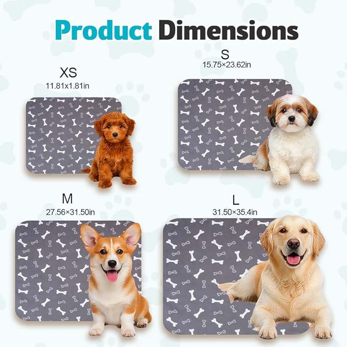 Puppy Pads for Dogs, 2026 New Washable Puppy Pads with Pheromones, Pee Pads for Dogs & Cats, Durable Leak-Proof & Anti-Slip Pet Training Pads for Home & Travel, Reusable (Grey, 15.7" x 23.6")