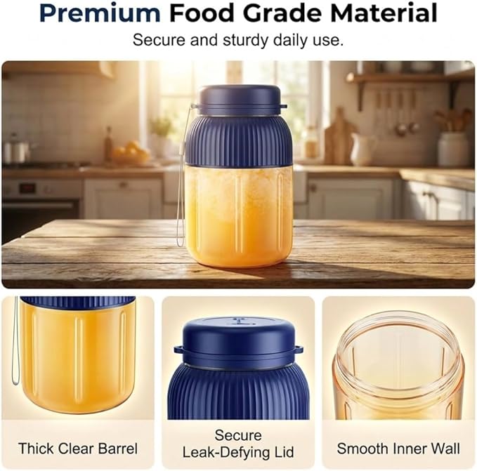 Wireless Juicer Cup Portable Juicer Cup, 44oz Personal Portable Blender Cup, Rechargeable wireless juicers Cordless Juice Mug for Shakes Smoothies Ice Crushing Travel Gym (Blue)