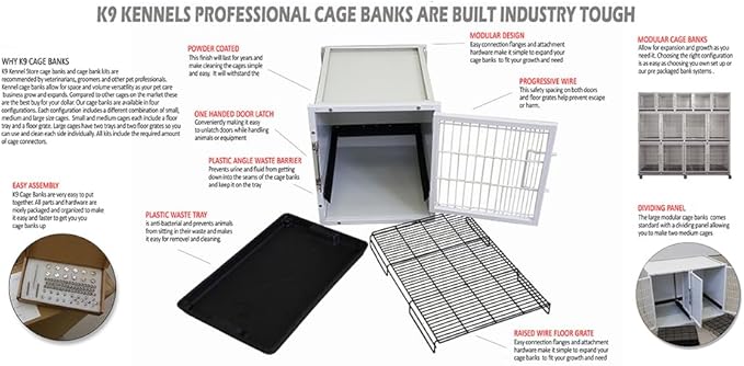 43" W x 32" H x 26" D Large Powdercoated Cage Bank