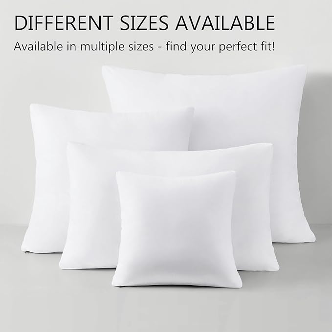ACCURATEX Euro Pillows Set of 2 with Removable Cover, Luxury Hotel Quality Down Alternative Pillow Insert 26×26 for Bed, Sofa and Couch, Soft and Supportive, Machine Washable
