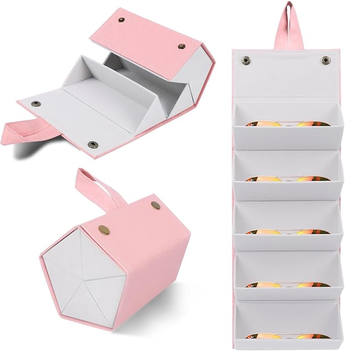 Travel Sunglasses Organizer, Sunglasses Travel Case for Multiple Pairs, Multiple Glasses Travel Case for Women, Men