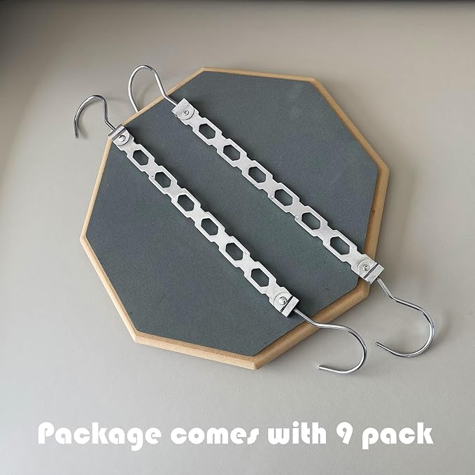 Hangers Space Saving, Metal Hanger Organizer, Closet Space Savers, Collapsible Magic Hangers for Heavy Clothes, Closet Organizers and Storage, College Dorm Room Essentials (Upgrade Chrome Metal)