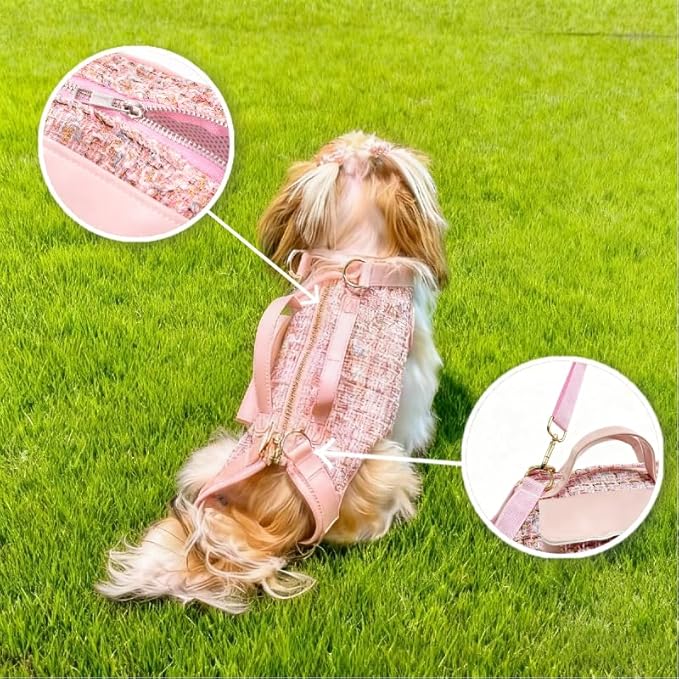 Dog Lift Harness Backpack for Small Dogs, Adjustable Straps Dog Sling Carrier for Hiking, Travel, Outdoor β Black Medium