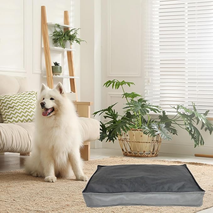 Dog Bed Cover, Comfortable and Quiet Dog Bed Covers for Pet Mat Bed,Washable Removable Cover,Faux Leather Pet Nest, 30" L x 20" W x 3" H ,Cover Only