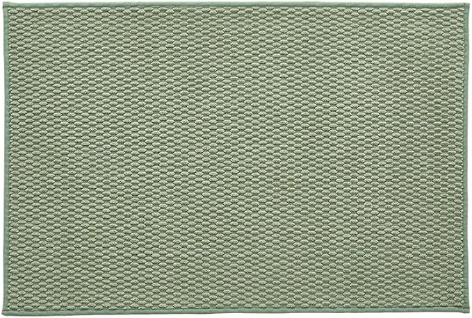 Bathroom Rugs Non Slip Washable, Super Absorbent Thin Bath Mat Quick Dry Low Pile Bathroom Rug, Sage Green 24"x36"