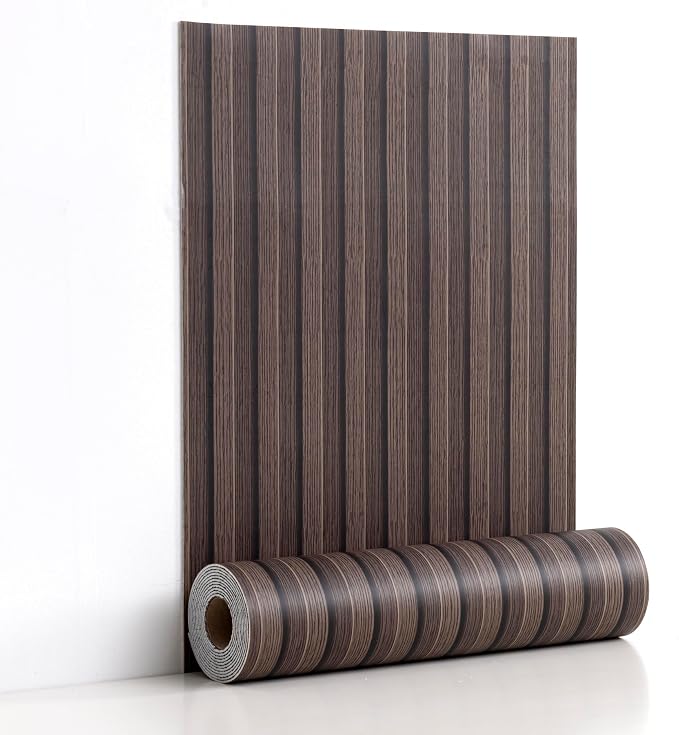 Haimin Wood Grain Slat Wall Panels Peel and Stick Faux Wood Thick Wallpaper