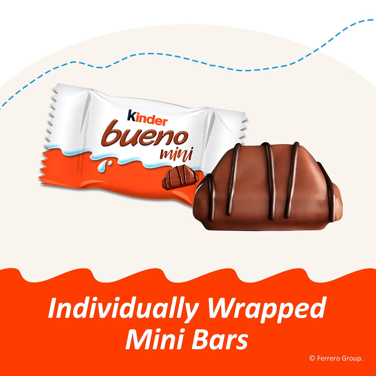 Kinder Bueno Mini Chocolate Bites with Crispy Wafer and Hazelnut Cream, Individually Wrapped, Party Pack, 23.8 oz